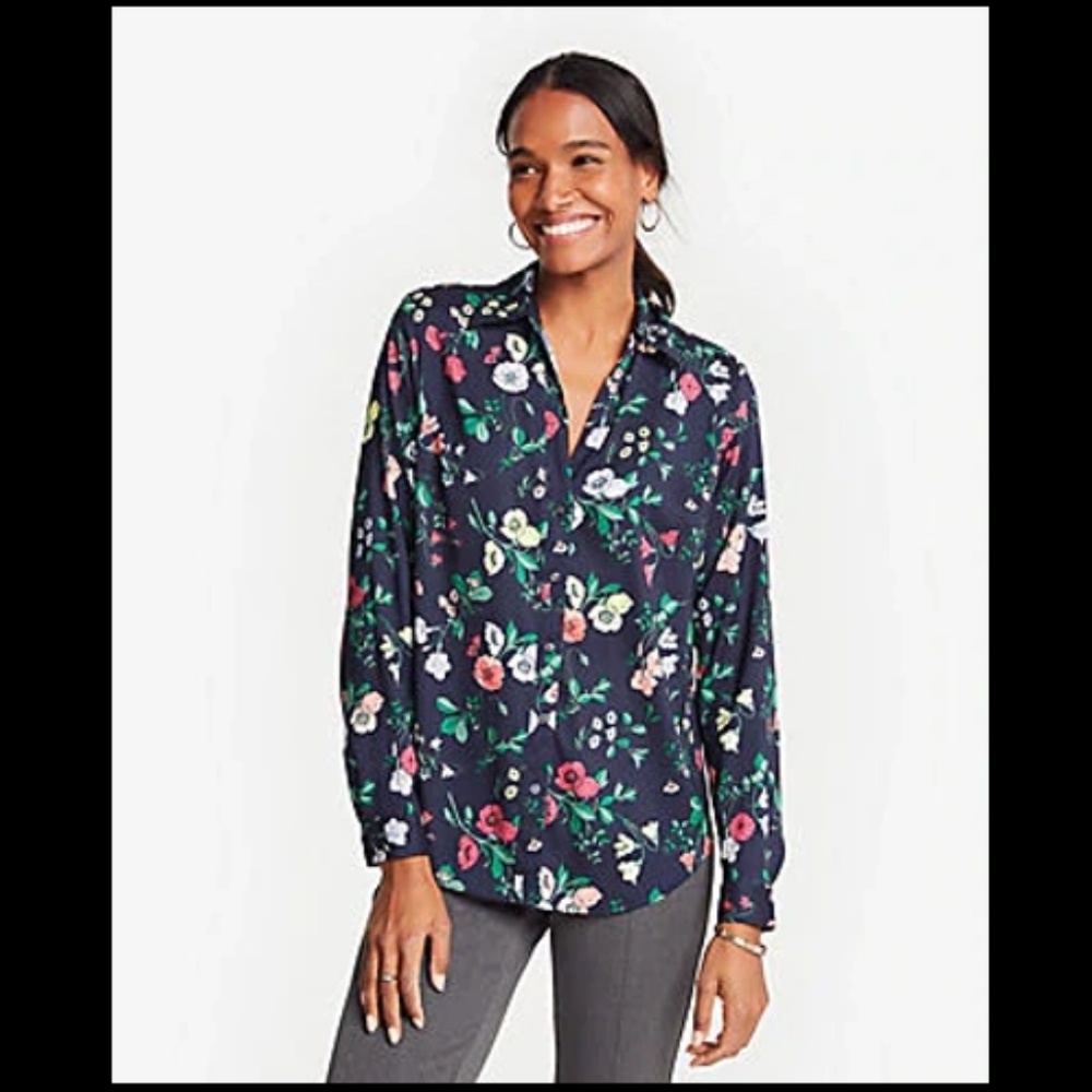 Ann Taylor Floral Essential Shirt